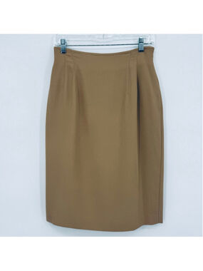 Emanuel Ungaro Tan Pencil Skirt Size 8 Vintage